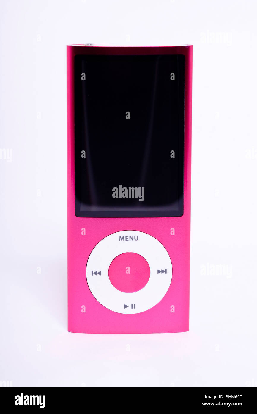 Ein Ipod Nano 5th Generation digitalen Musik-Player mit Video-Kamera auf  einem weißen Hintergrund Stockfotografie - Alamy