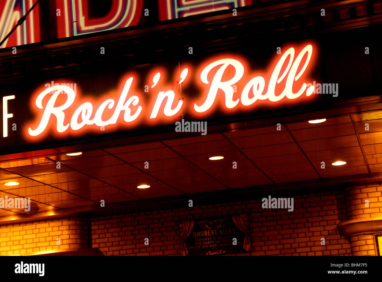 Times Square in New York City, Rock ' n Roll Stockfotografie Alamy