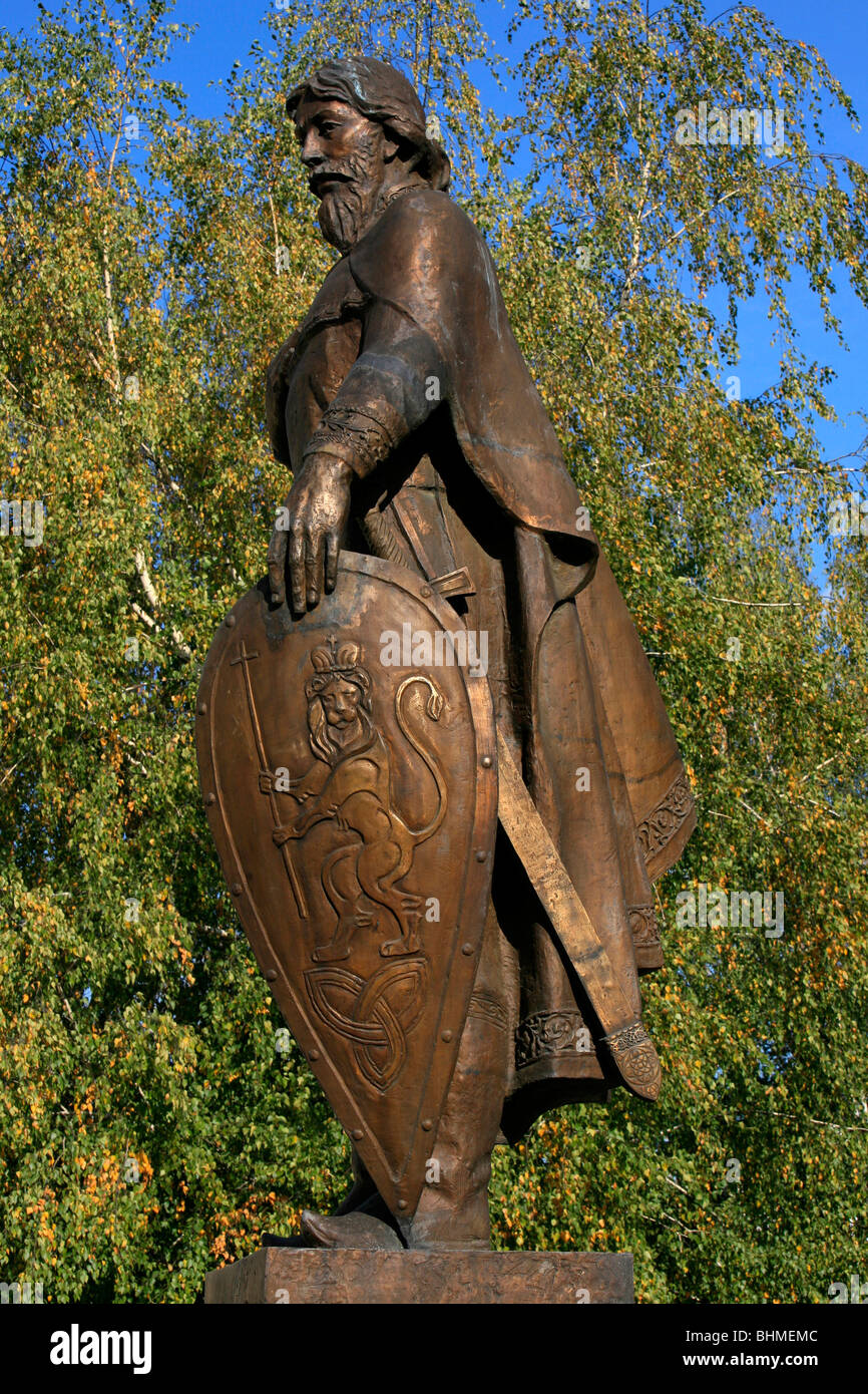 Bronzestatue von Alexander Nevsky in Wladimir, Russland Stockfoto