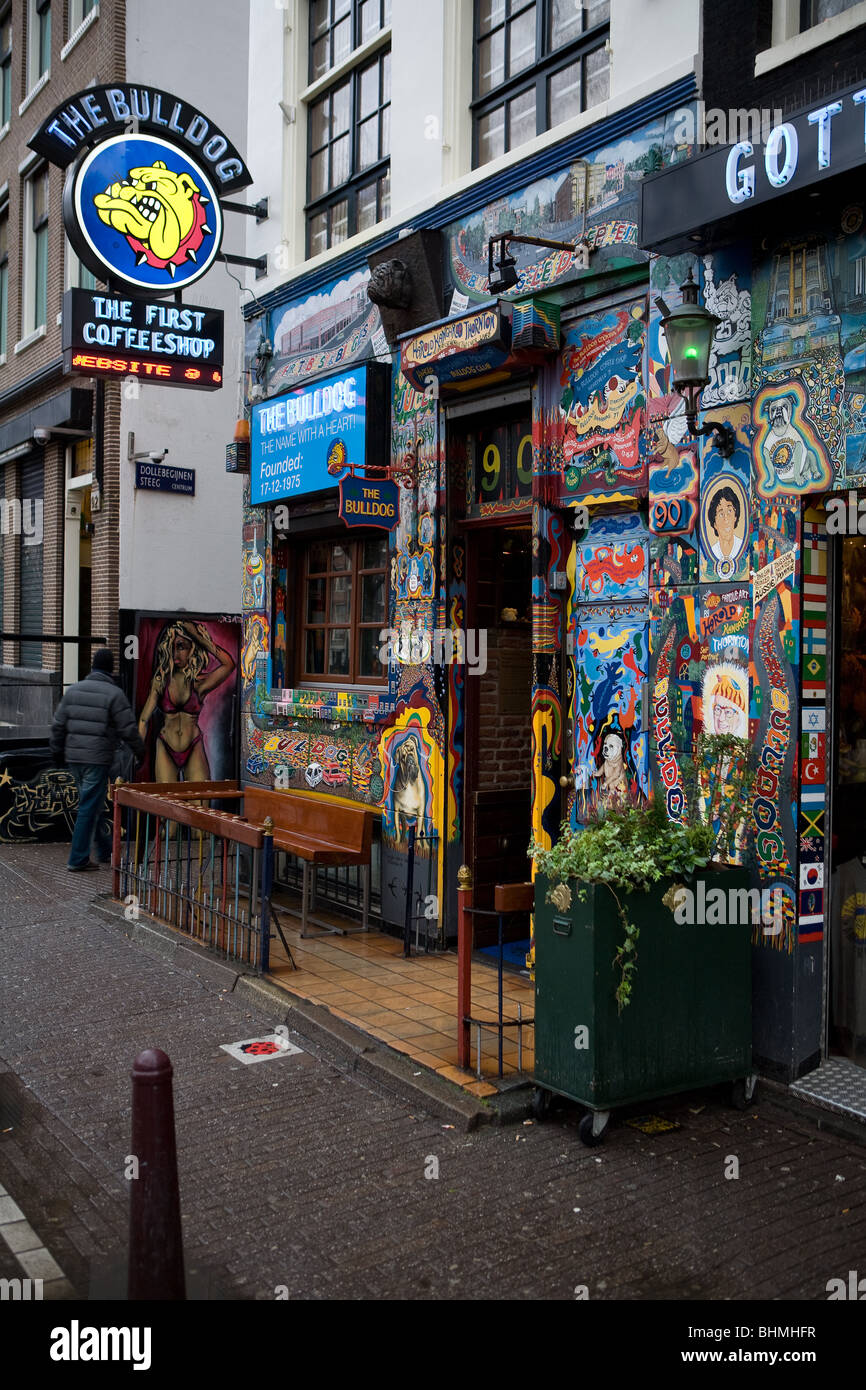 Holland, Amsterdam, eine der berühmtesten Café, The Bulldog Stockfoto