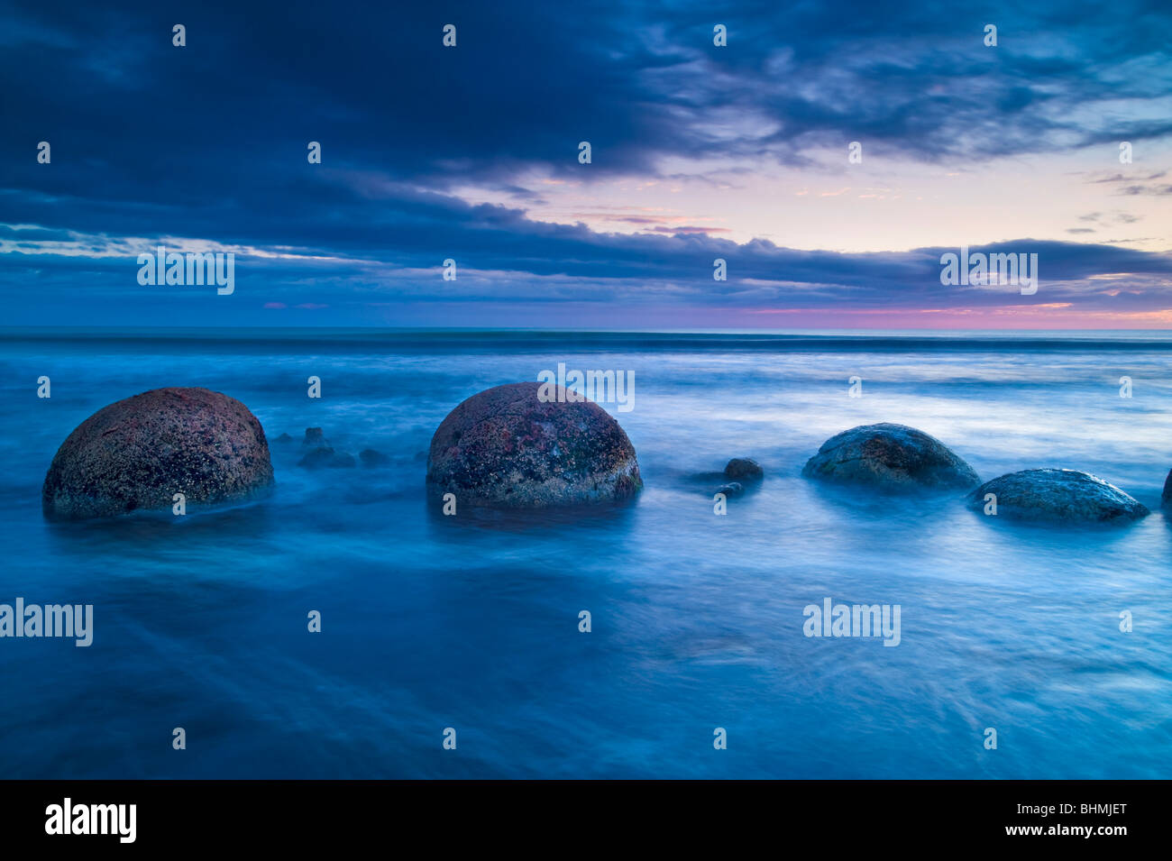 Moeraki Boulders, Otago, Südinsel, Neuseeland Stockfoto