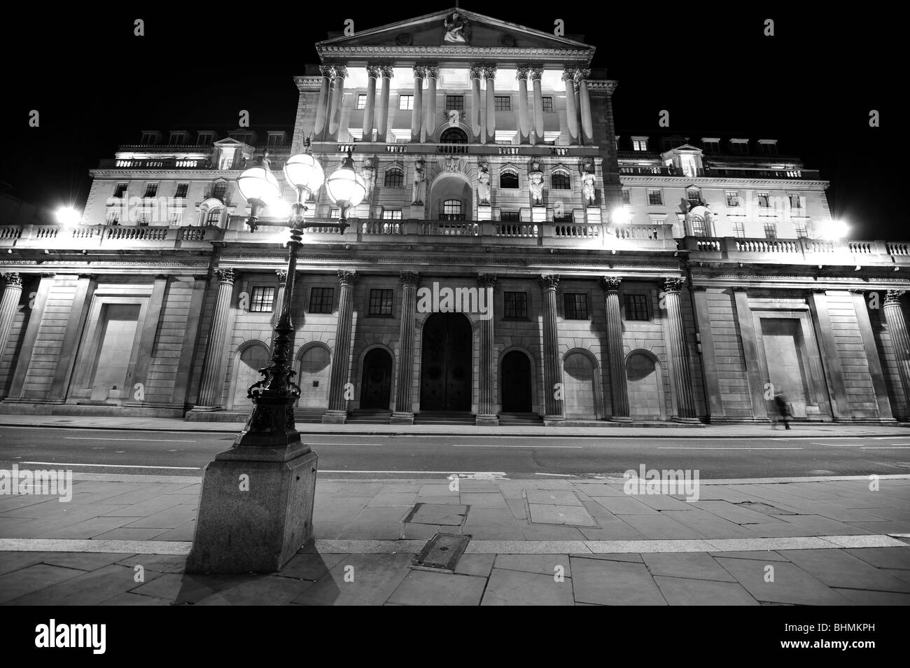 Bank of England bei Nacht Zeit London England Stockfoto