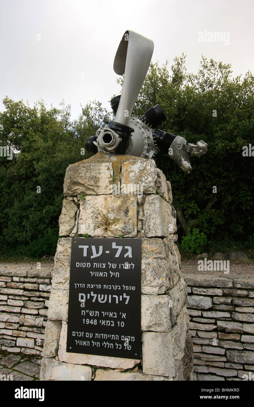 Israel, Jerusalem Berge, israelische Luftwaffe offizielle Denkmal auf Har Hatayasim Stockfoto