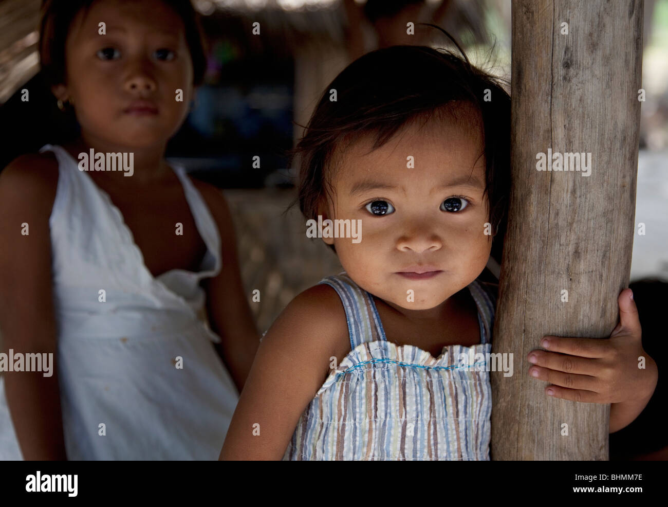 Einheimischen Mädchen; Darocotan Insel; Bacuit Archipels; Palawan; Philippinen Stockfoto