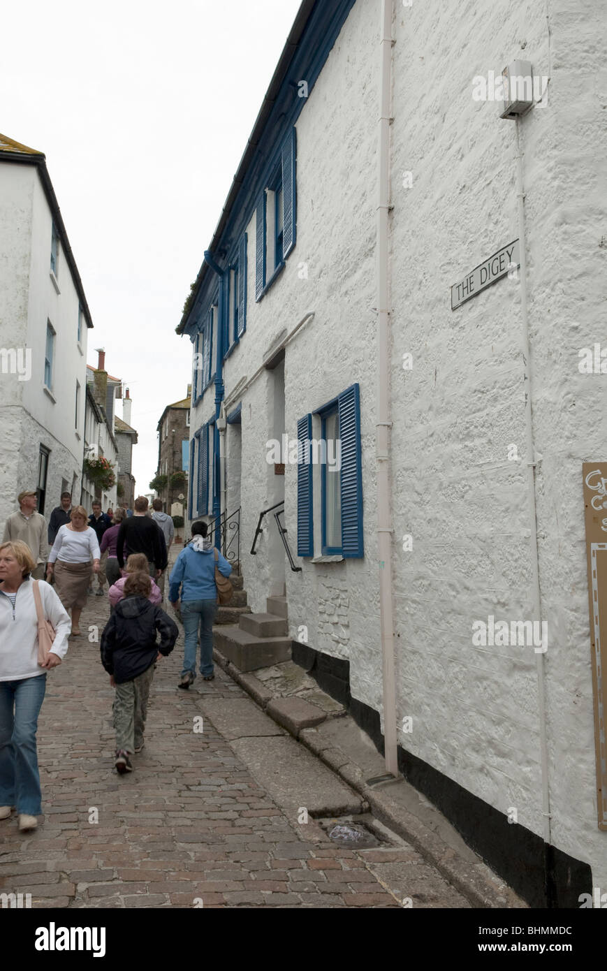 Straßenszene St Ives Cornwall UK Stockfoto