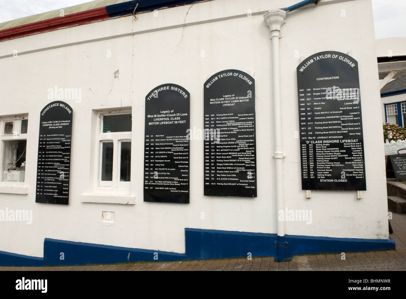 Alten Rettungsstation Coverack Helston Cornwall UK Stockfoto
