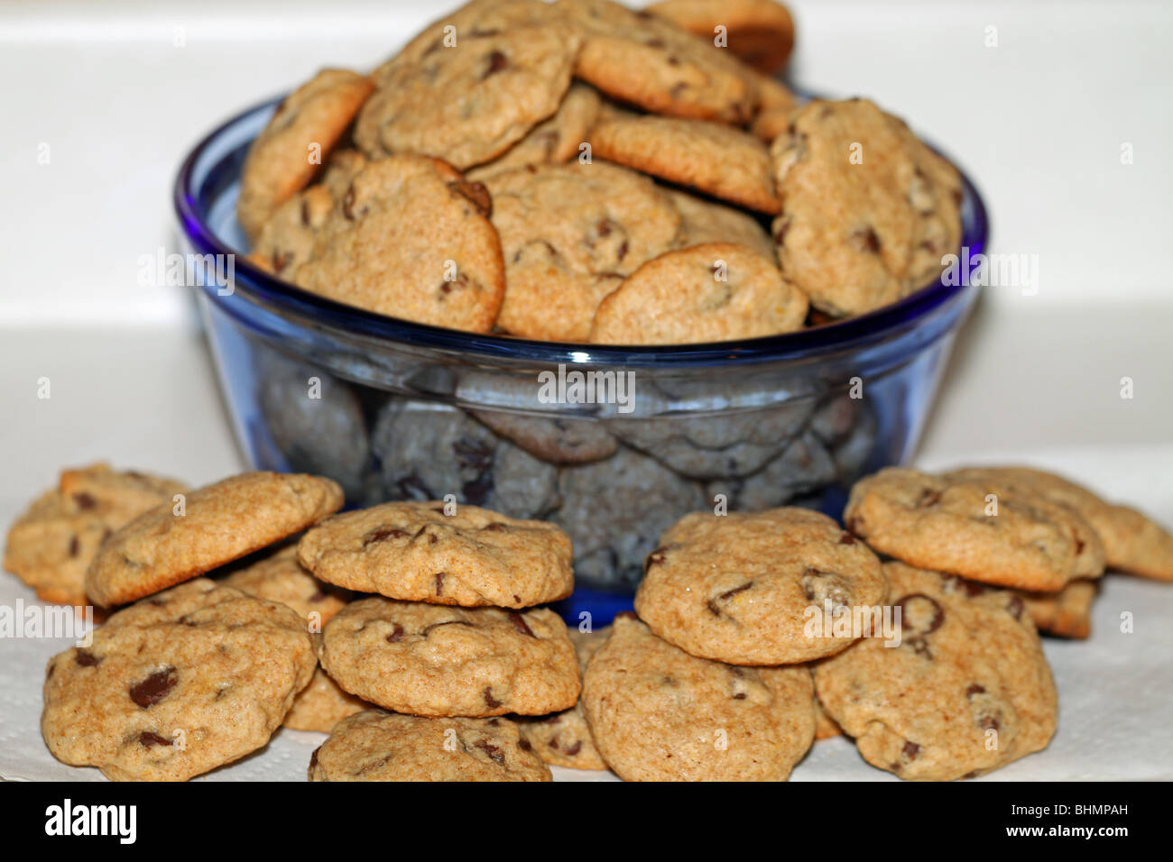 Schüssel mit cookies Stockfoto