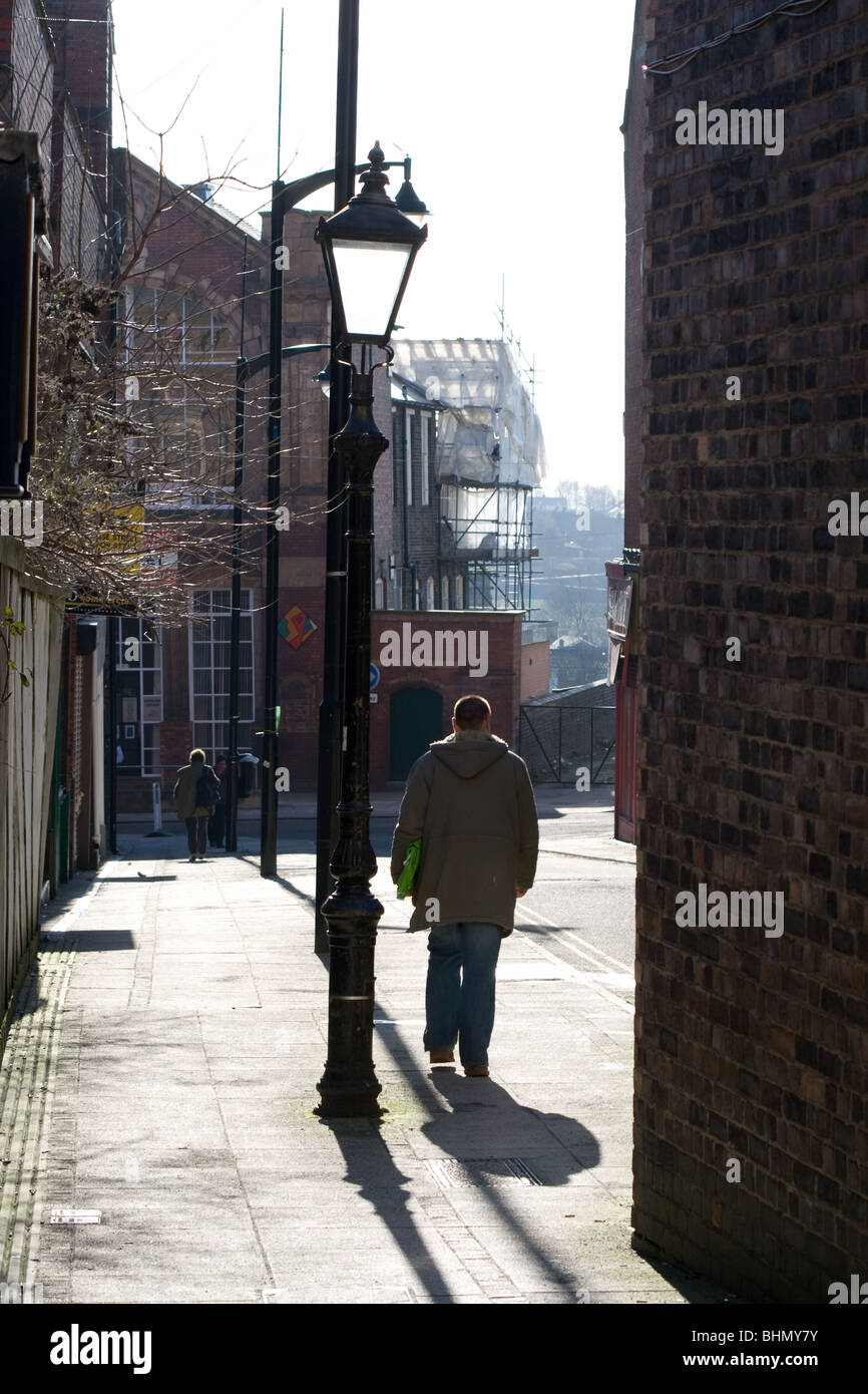 Eine Gasse im alten Burslem, Stoke-on-Trent Stockfoto