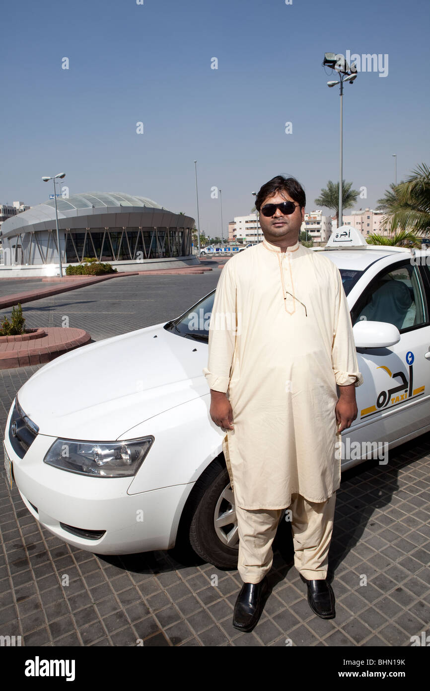 Taxifahrer Jeddah Saudi-Arabien Arabisch Auto Taxi Stockfoto