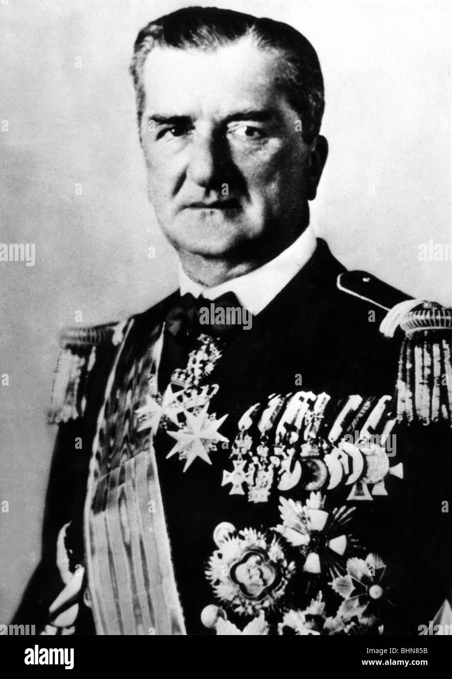 Horthy de Nagybanya, Miklos, 18.6.88 - 9.2.1957, ungarischer Admiral und Politiker, Regent von Ungarn 1920 - 1944, halbe Länge in Uniform, Stockfoto