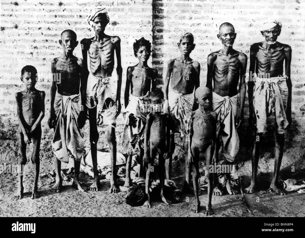 Geographie/Reise, Indien, Elend/Armut, hungernder indianischer Inder, vierziger Jahre, Stockfoto