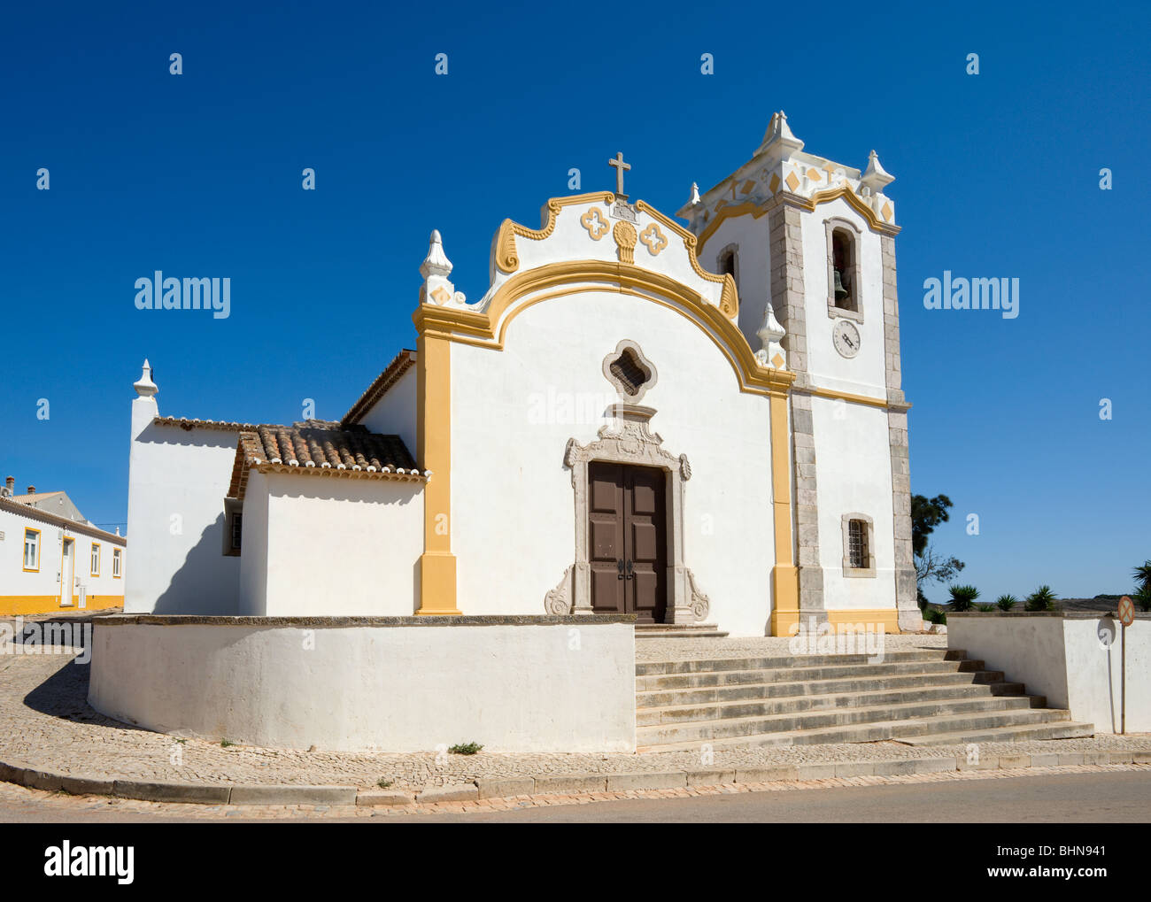 Pfarrkirche, Vila do Bispo, Algarve, Portugal Stockfoto