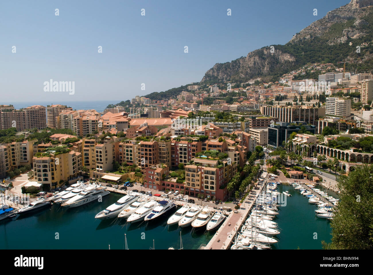 Geographie/Reisen, Monaco, Cote d Azur, Monte Carlo, Hafen von Fontvieille, Additional-Rights - Clearance-Info - Not-Available Stockfoto