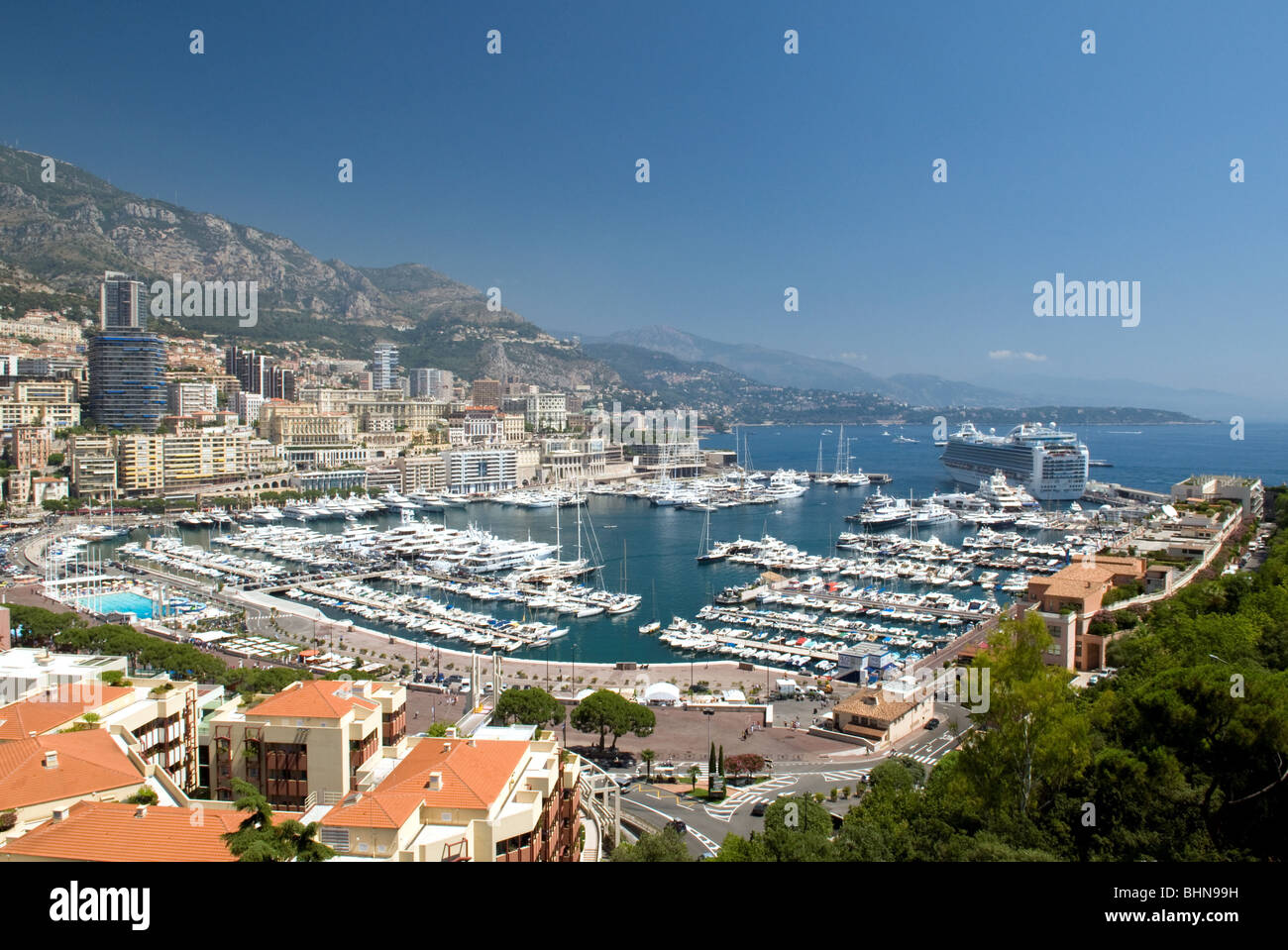Geographie/Reisen, Monaco, Cote d Azur, Monte Carlo, Hafen, Additional-Rights - Clearance-Info - Not-Available Stockfoto