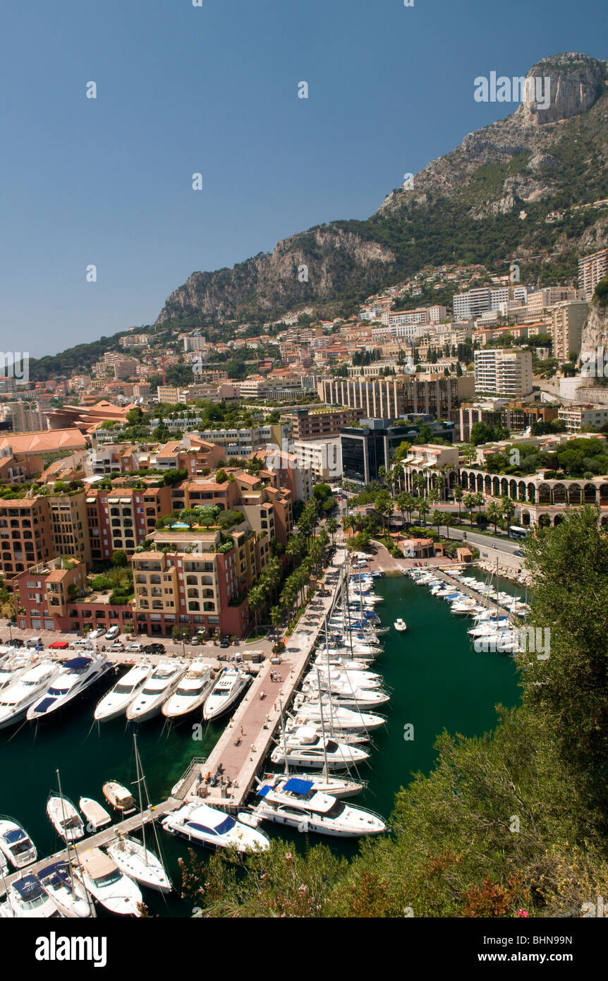 Geographie/Reisen, Monaco, Cote d Azur, Monte Carlo, Hafen von Fontvieille, Additional-Rights - Clearance-Info - Not-Available Stockfoto