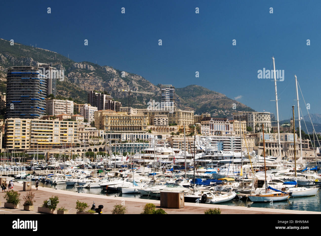 Geographie/Reisen, Monaco, Cote d Azur, Monte Carlo, Hafen, Additional-Rights - Clearance-Info - Not-Available Stockfoto
