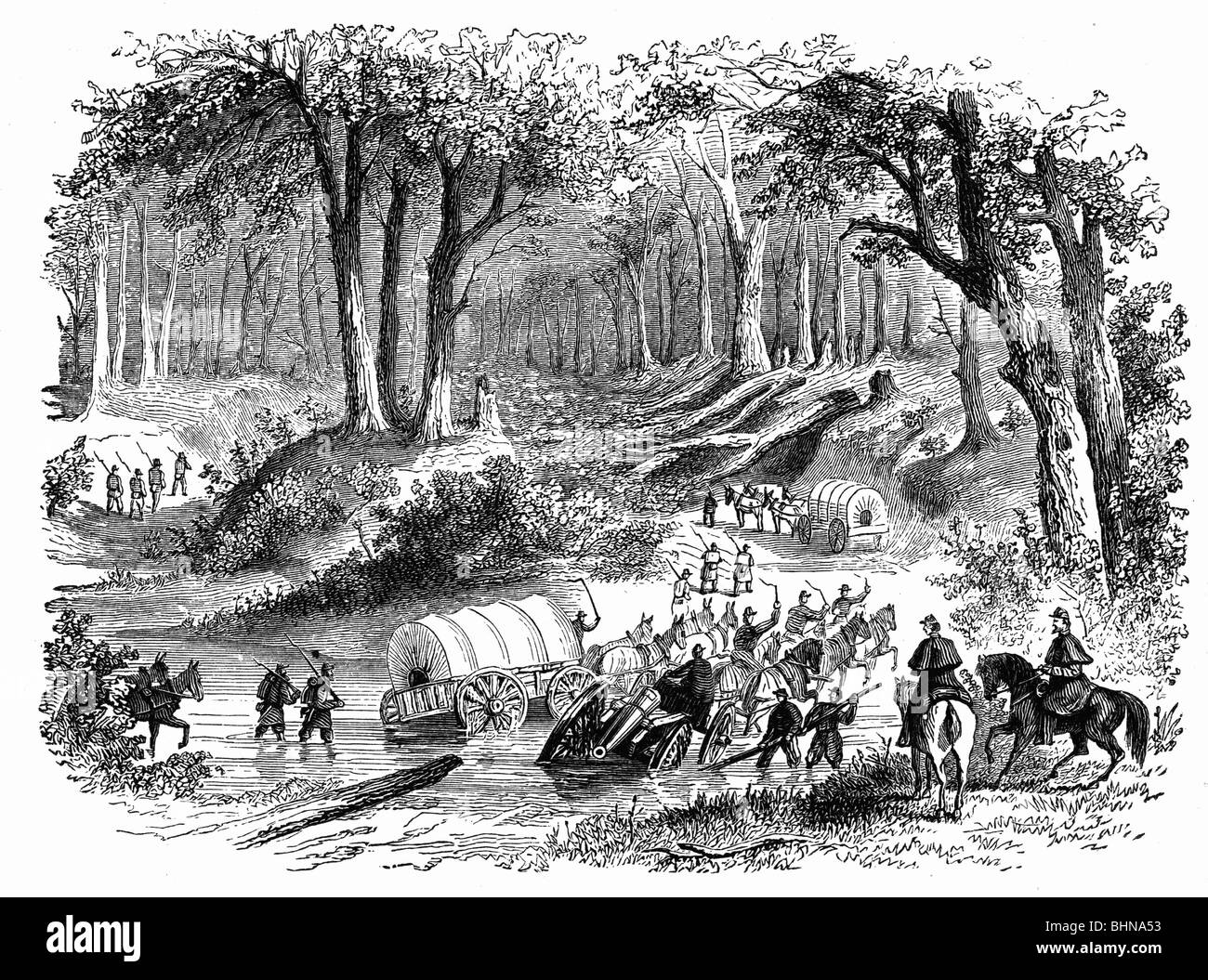 Geografie/Reisen, USA, amerikanischer Bürgerkrieg 1861 - 1865, Stockfoto
