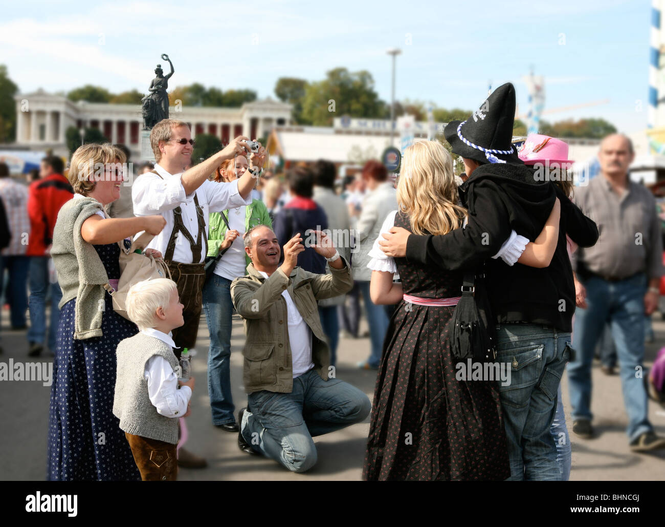 Bayerische Trachten Oktoberfest Stockfoto