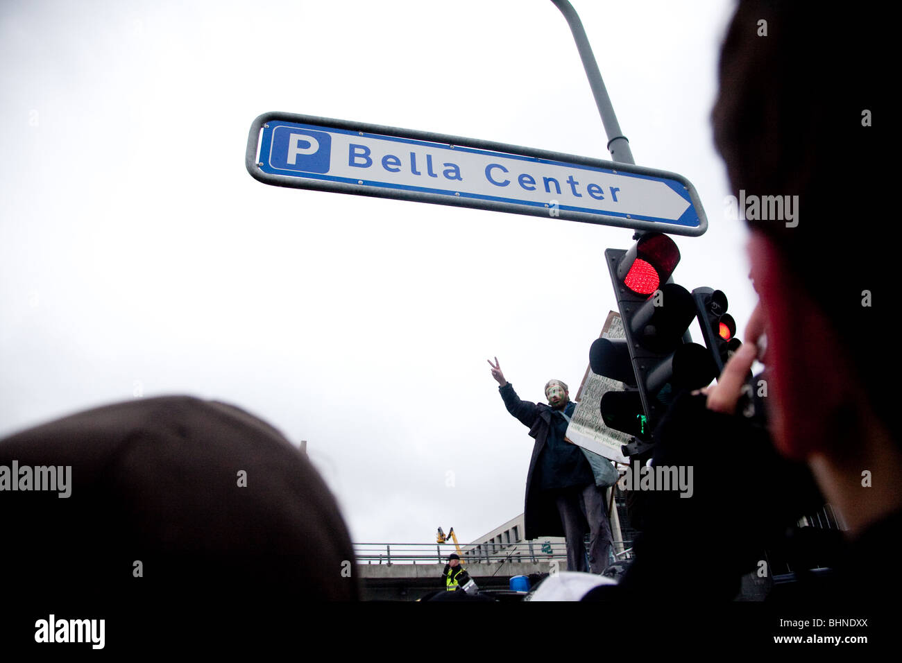 Der UN-Gipfel über den Klimawandel, die COP15 war in Kopenhagen statt. Der Haupt-Veranstaltungsort war das Bella Center. Stockfoto