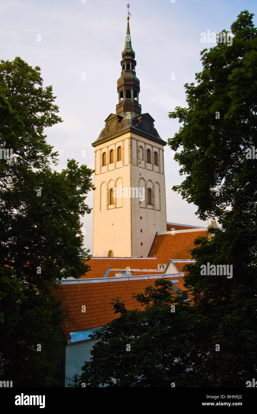 Niguliste Kirik, St.-Nikolaus-Kirche in der Altstadt (Vanalinn), Tallinn, Estland Stockfoto