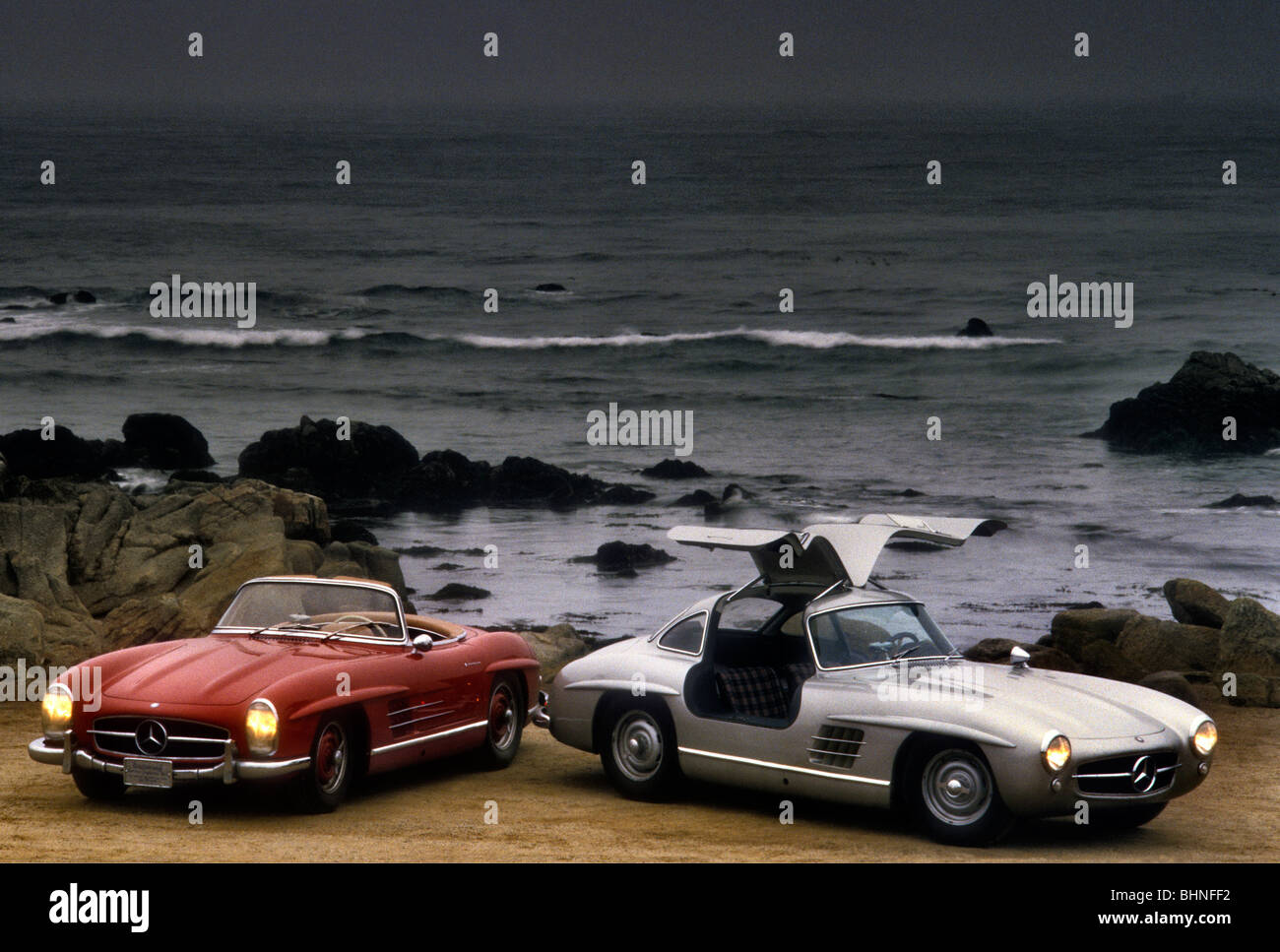 Mercedes 300SL Flügeltürer & Roadster Stockfoto