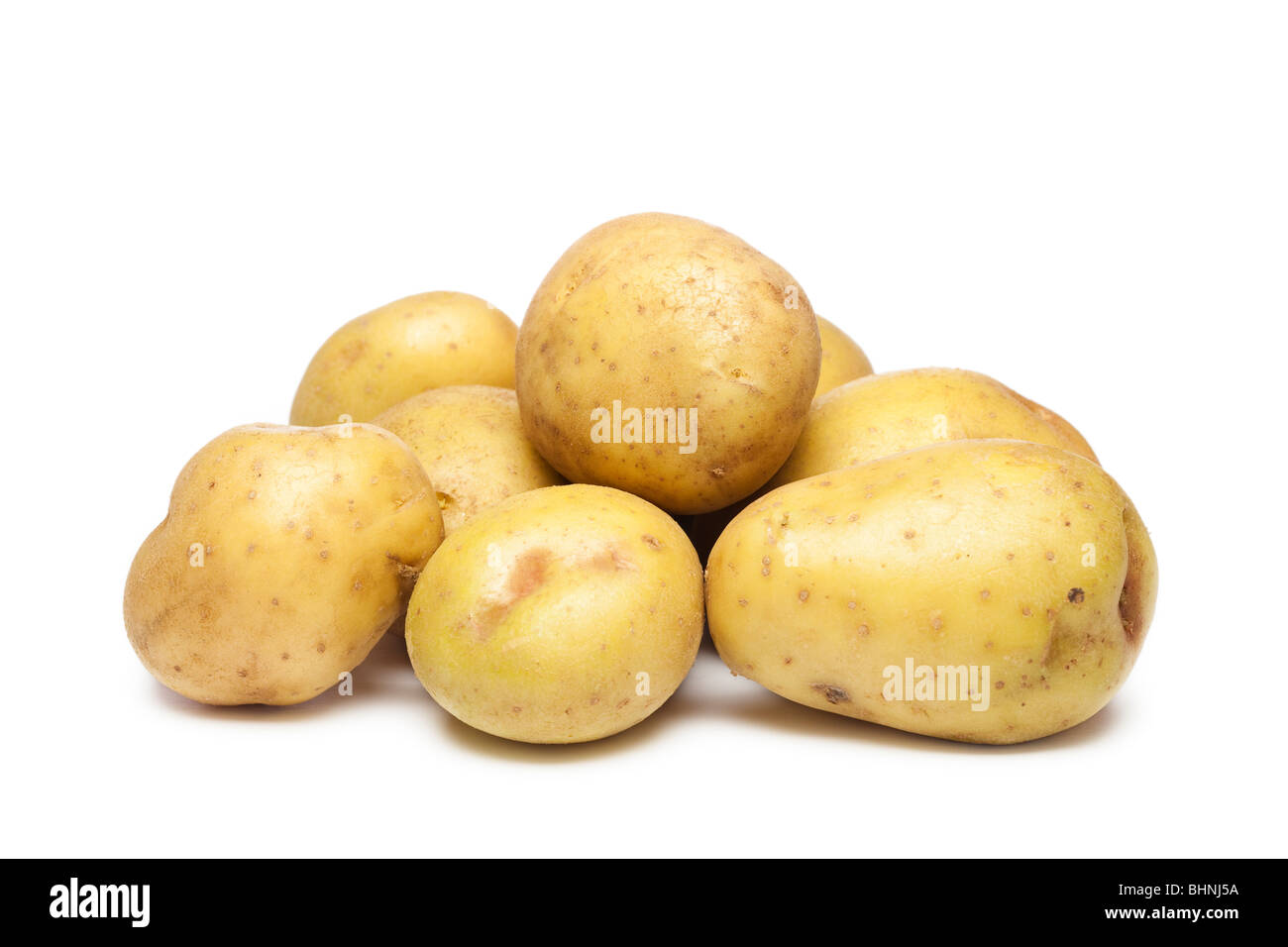 Kartoffeln auf whilte Hintergrund Stockfoto