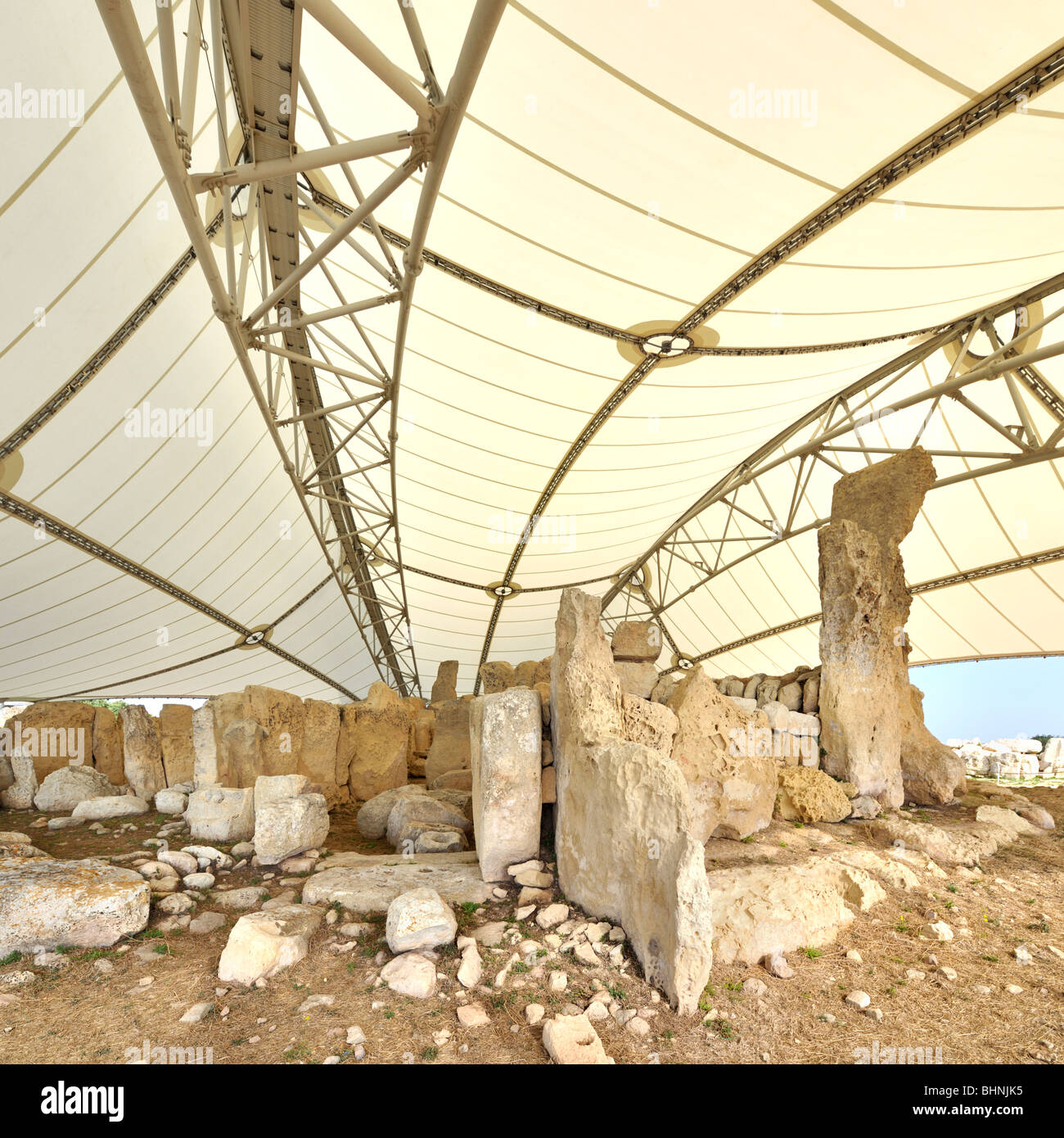 Hagar Qim megalithischen Tempel, Malta Stockfoto