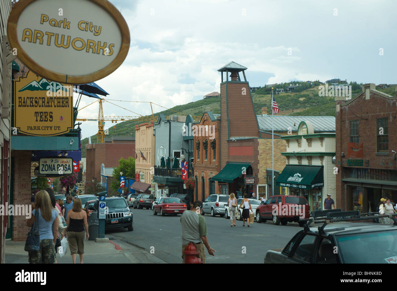 Main Street, Park City, Utah Stockfoto