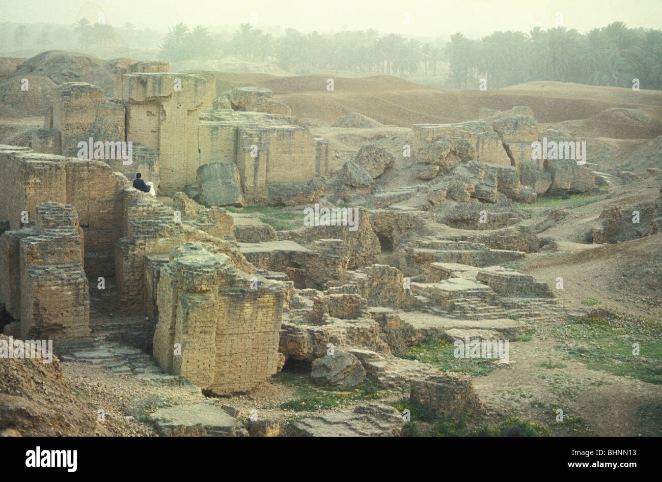 Alte Schlamm Ziegel Ruinen Von Babylon Mesopotamien Hilla Irak Stockfotografie Alamy