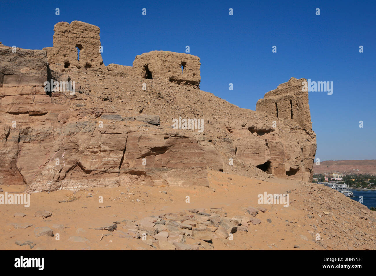 Gräber der Adligen in Assuan, Ägypten Stockfoto