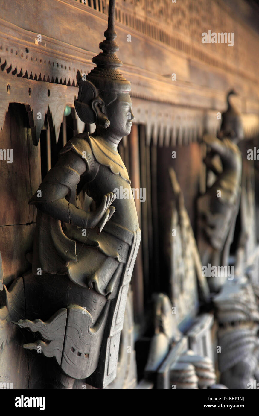 Myanmar, Burma, Salay, hölzernen Youqson Kyaung Kloster, Stockfoto