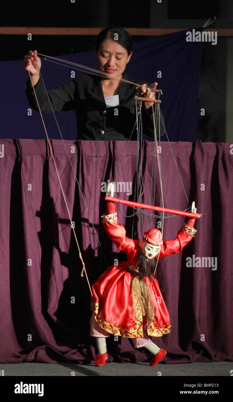 Myanmar, Burma, Mandalay, Marionette Marionettentheater Stockfoto