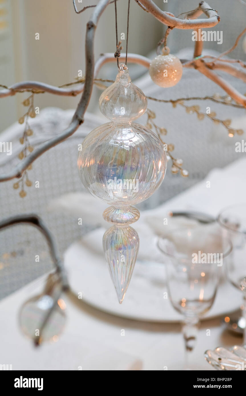 Jeweled Tabelle Weihnachtsschmuck aus Glas Stockfoto