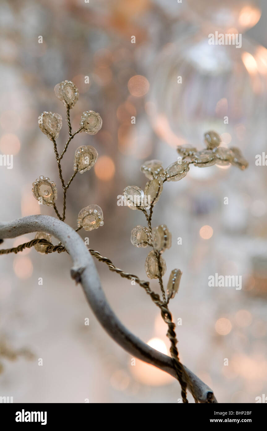 Edelstein Weihnachten Tischdekoration Stockfoto