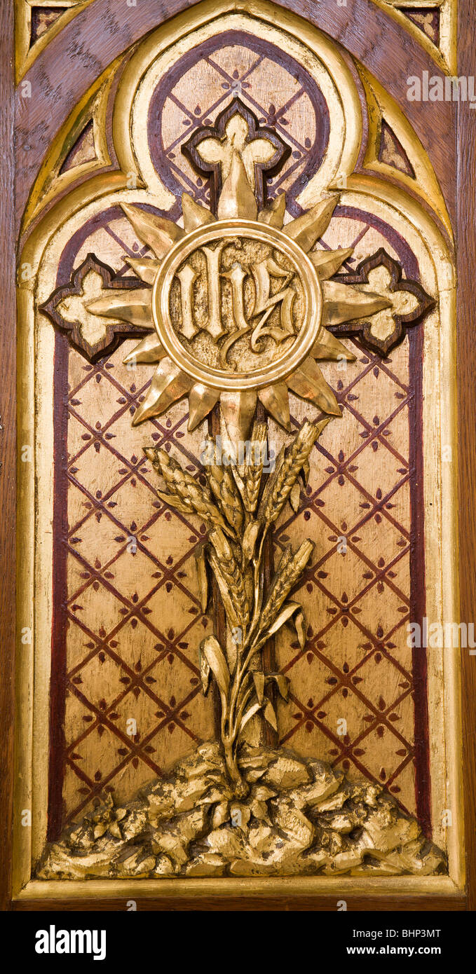 Kreuz von Altar - Wien - st. Elisabeth Kirche Stockfoto