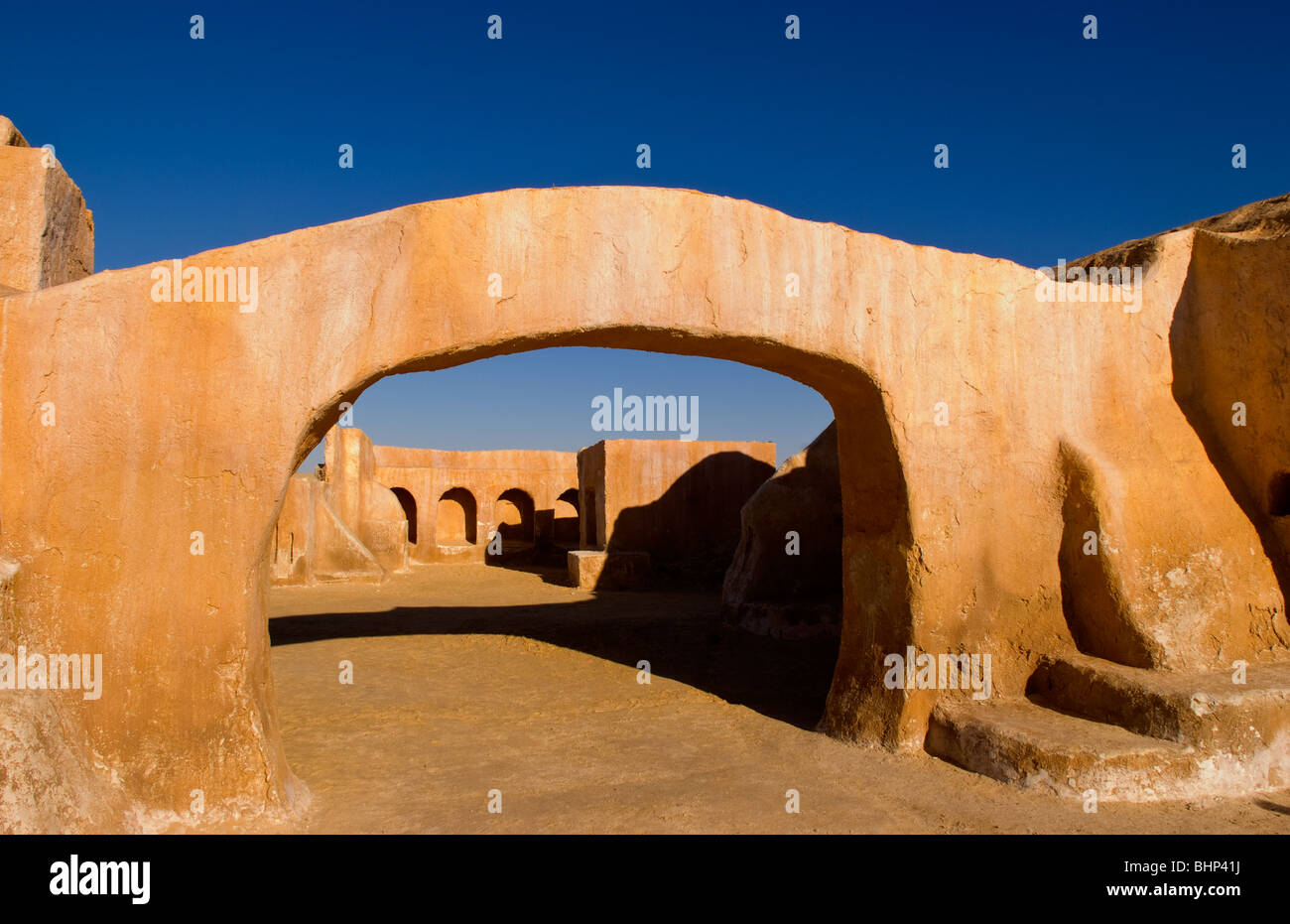 Berühmte Film-Set von Star Wars-Filme in der Sahara Wüste in der Nähe von Tozeur Tunesien Afrika Stockfoto