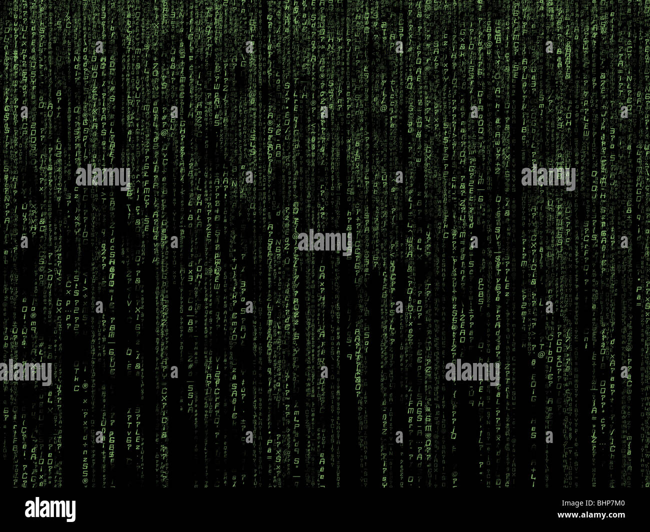Abstrakte computergenerierte Hintergrund der Matrix-Stil Stockfoto