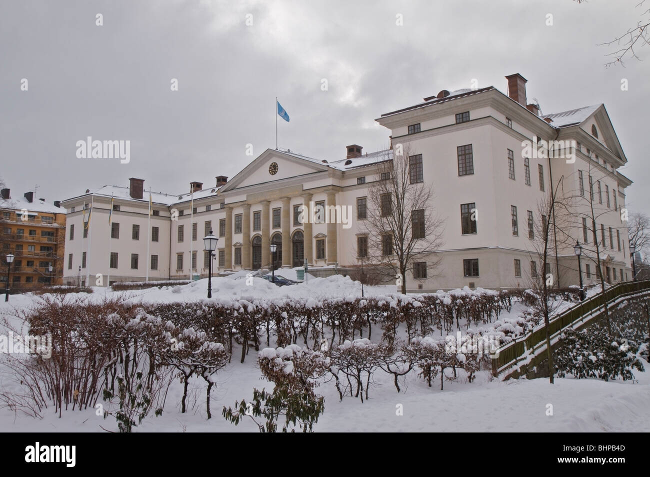 Stockholm County Council Building Landsting Stockfoto
