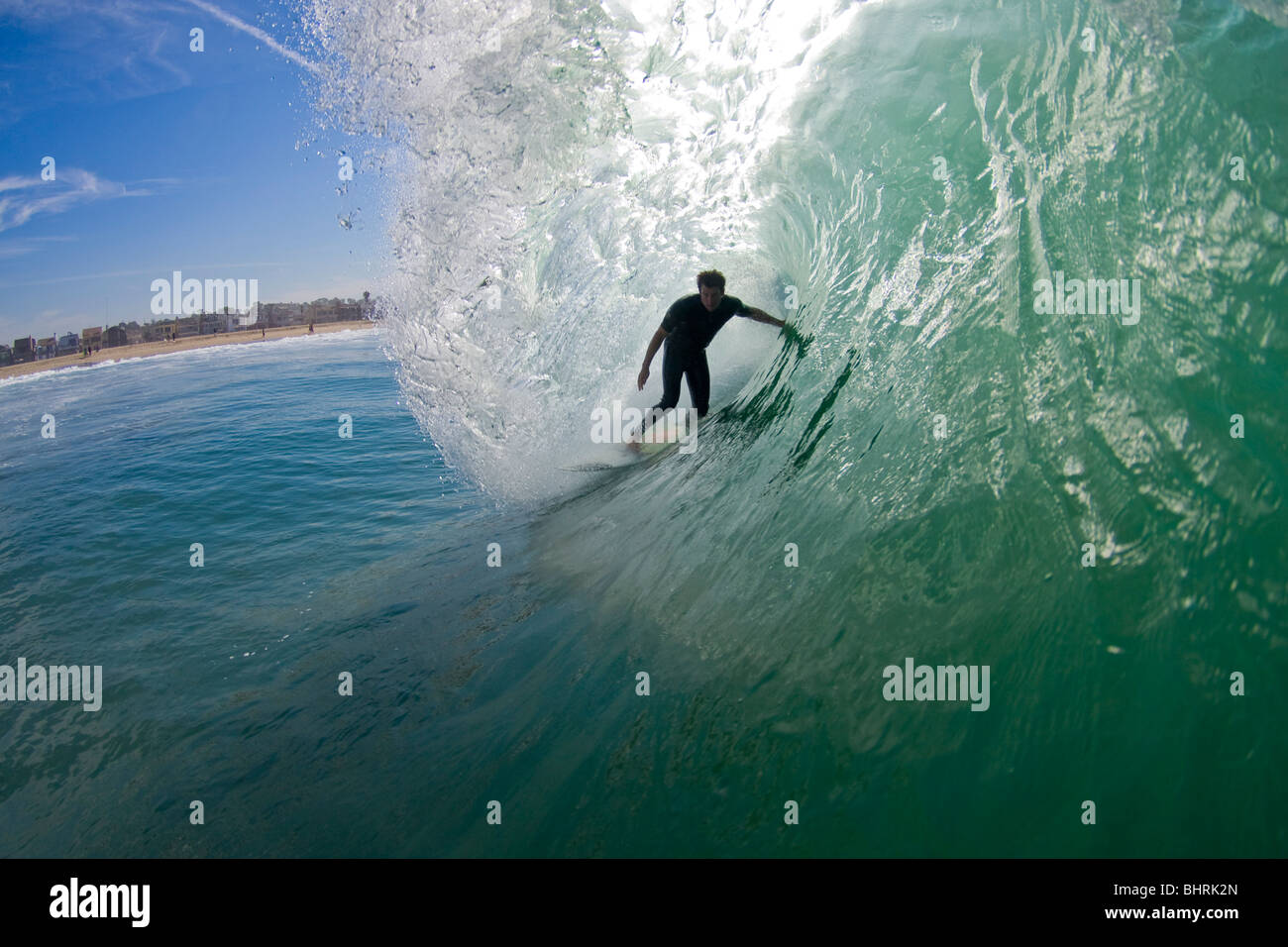 Surf-Aktion. Stockfoto