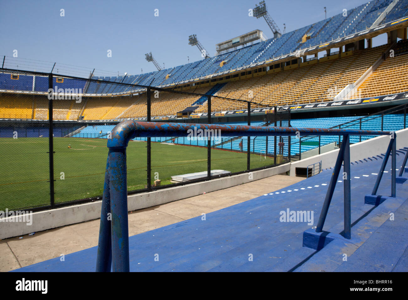 Innenraum des Alberto J Armando la Bombonera Stadion zu Atletico Boca Juniors Fußball Club la boca Stockfoto