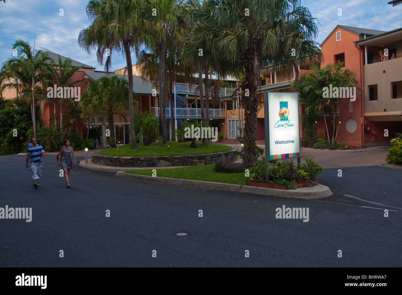 Das Coral Sea Resort Hotel in Airlie Beach in Queensland Stockfoto