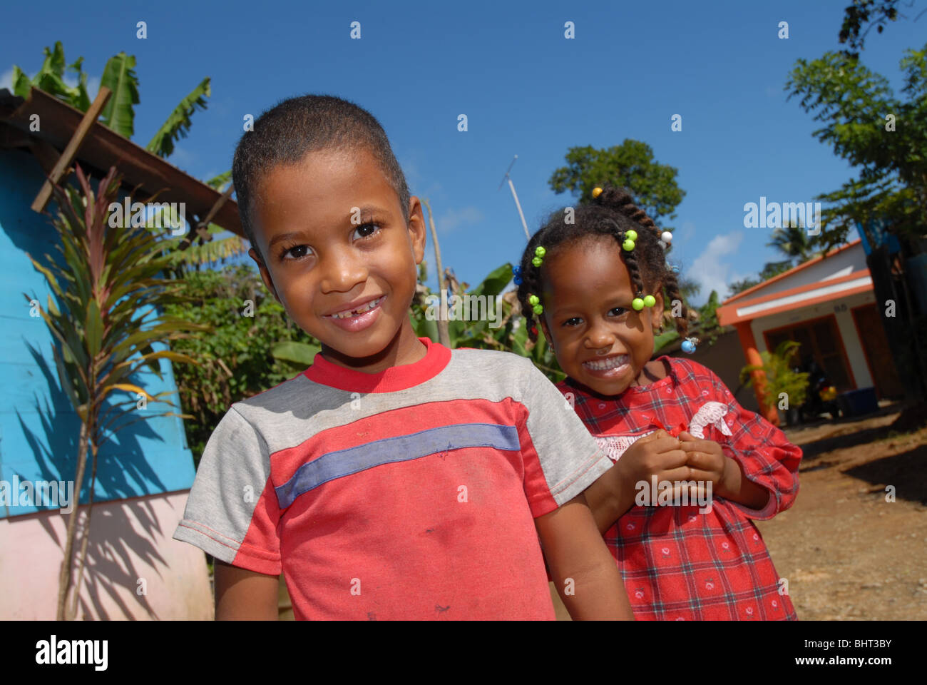 Dominikanische Republik-Reportage, Leben auf der Straße und Porträt des Menschen und Kinder Stockfoto