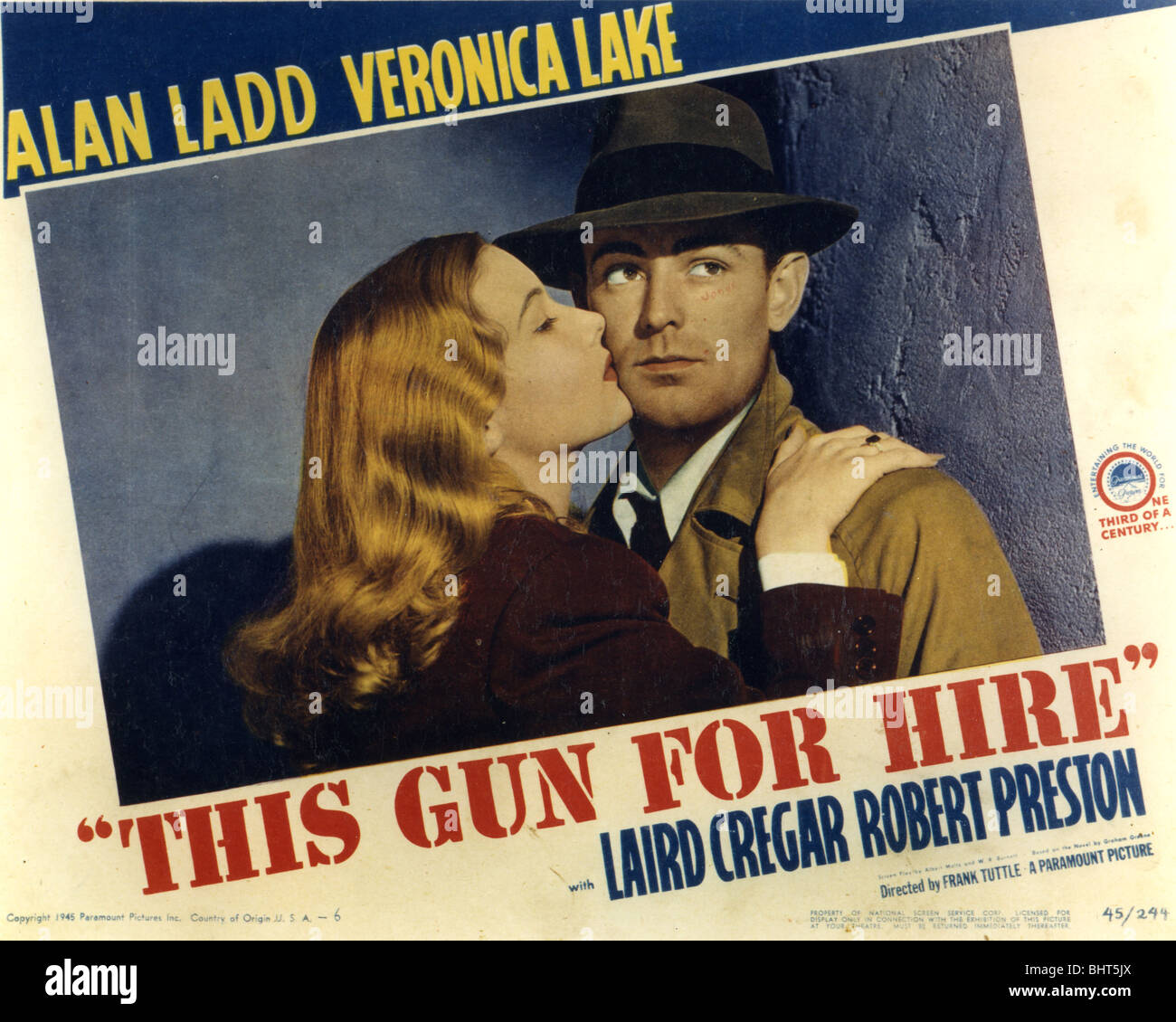 Diese Waffe zu mieten - 1944 Paramount Film mit Veronica Lake und Alan Ladd Stockfoto