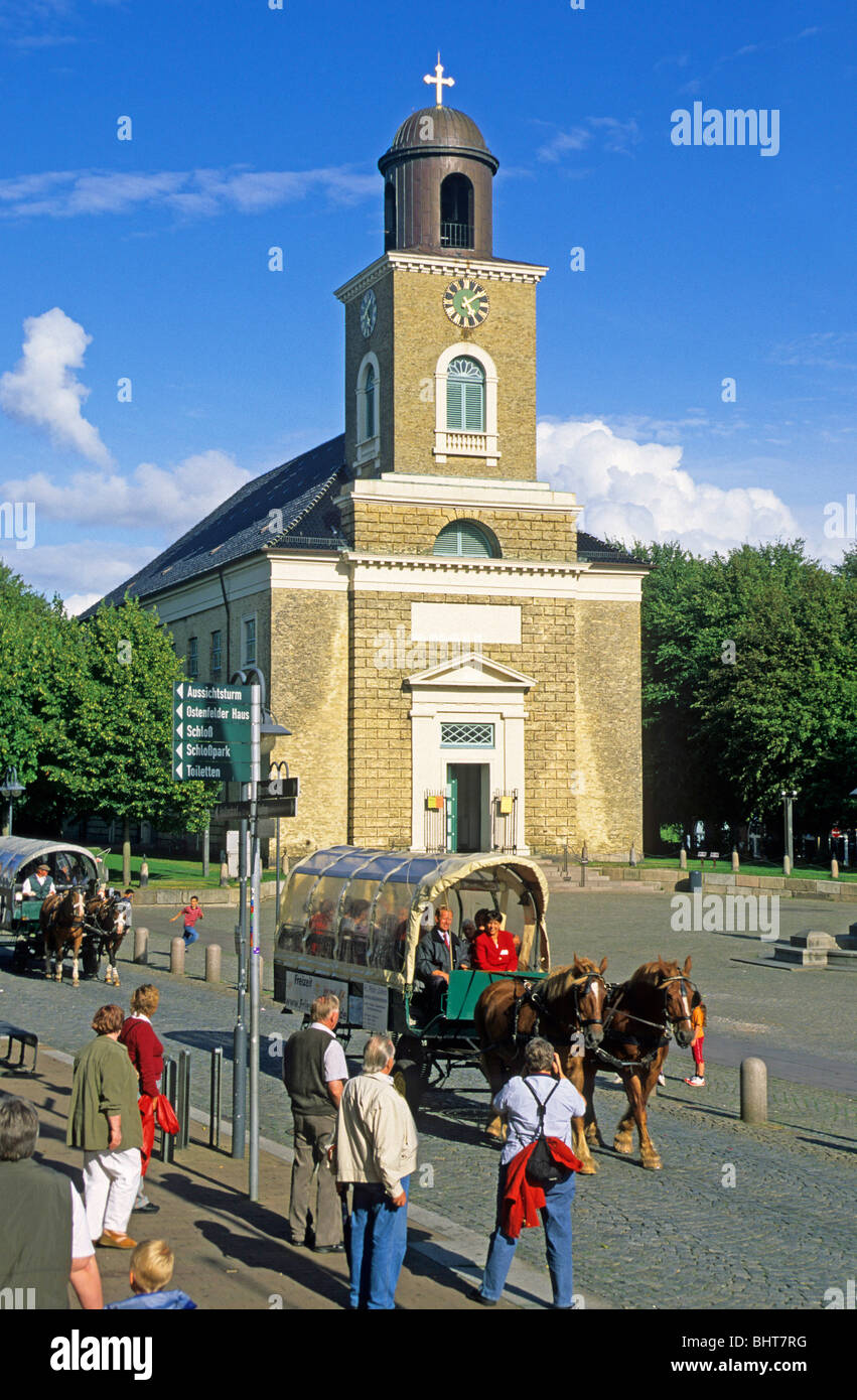 Kirche am Markt Platz von Husum, Nordsee, Schleswig-Holstein, Deutschland Stockfoto