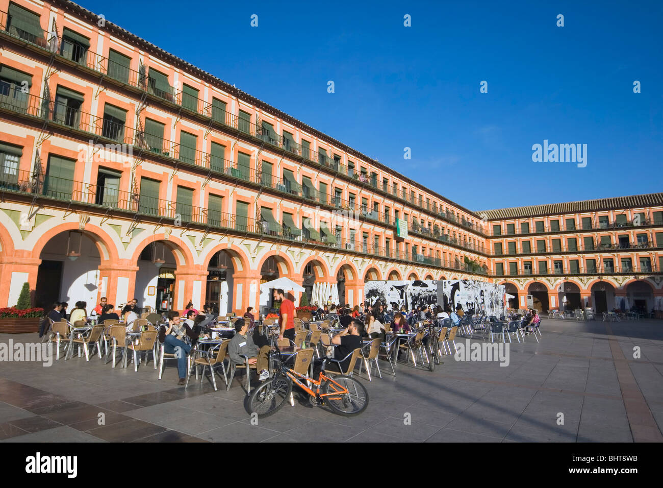 Plaza De La Corredera, Cordoba, Spanien. Stockfoto