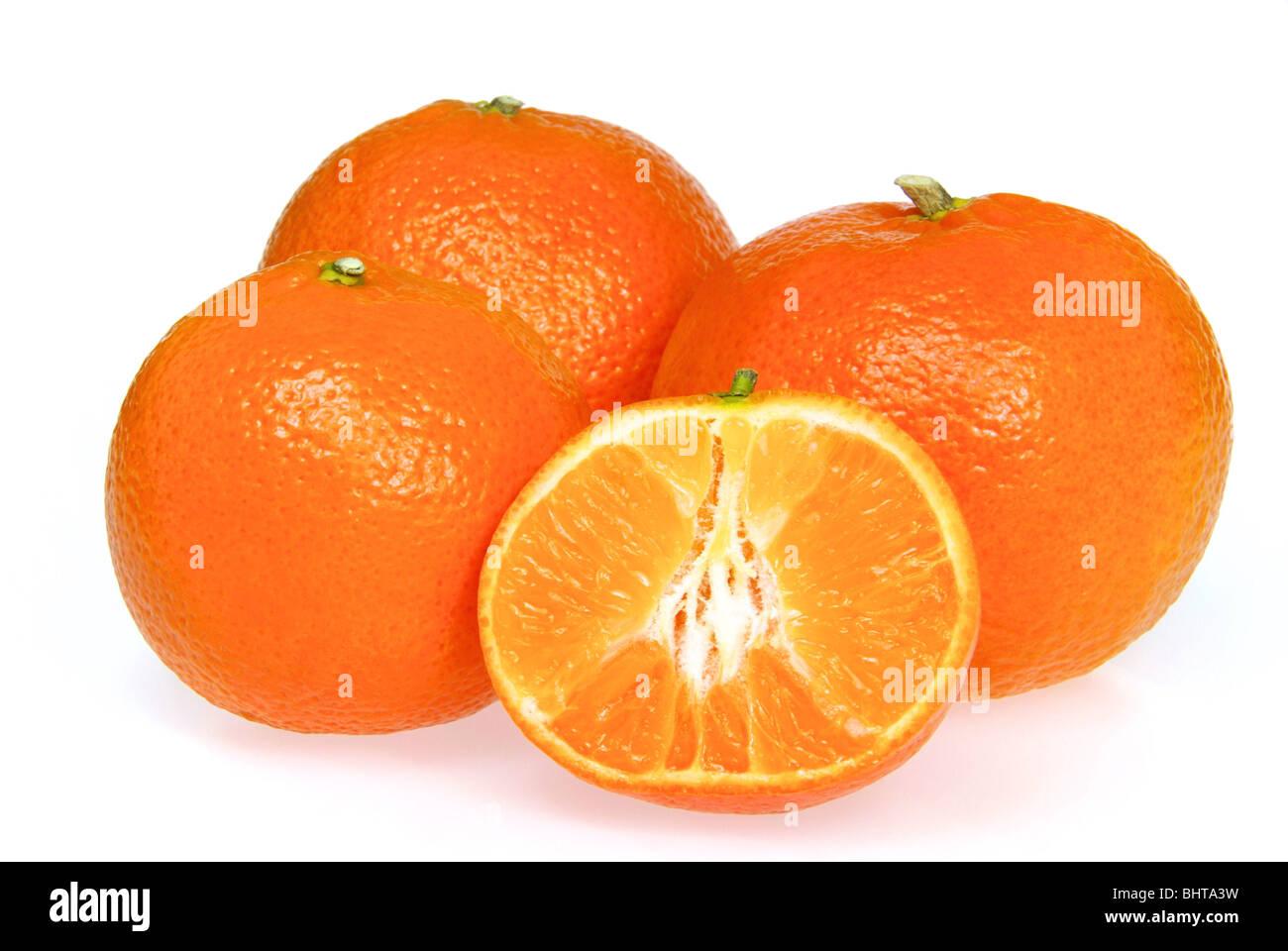 Mandarine Freigestellt - isoliert Mandarine 09 Stockfoto