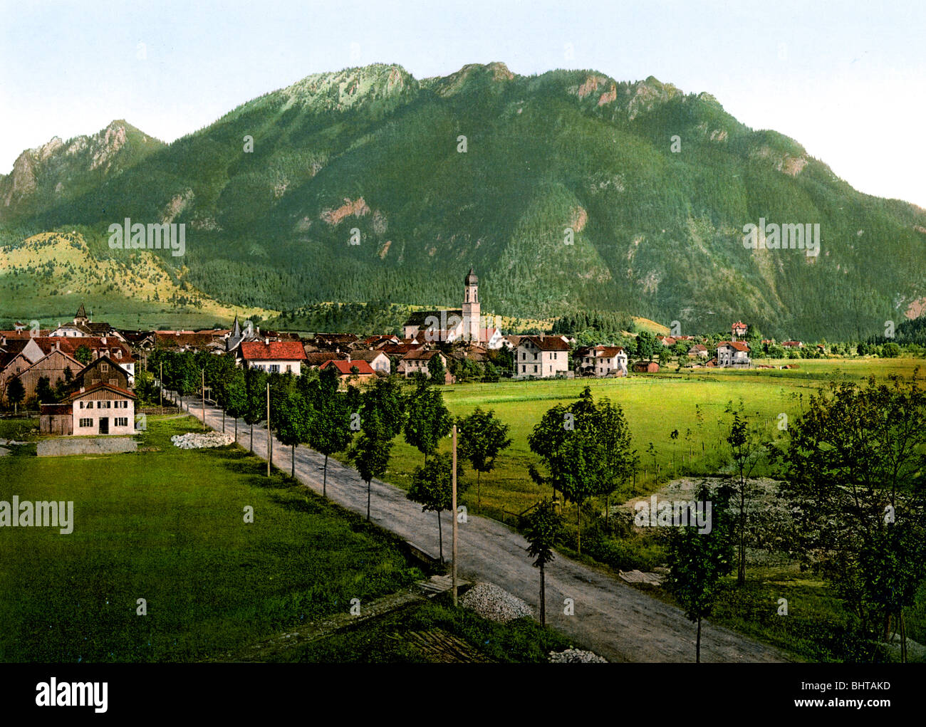 Oberammergau Mit Laber Oberbayern Stockfoto