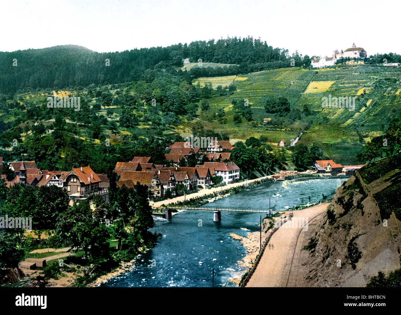 Schloss Eberstein Mit der Murg Baden Baden Stockfotografie Alamy