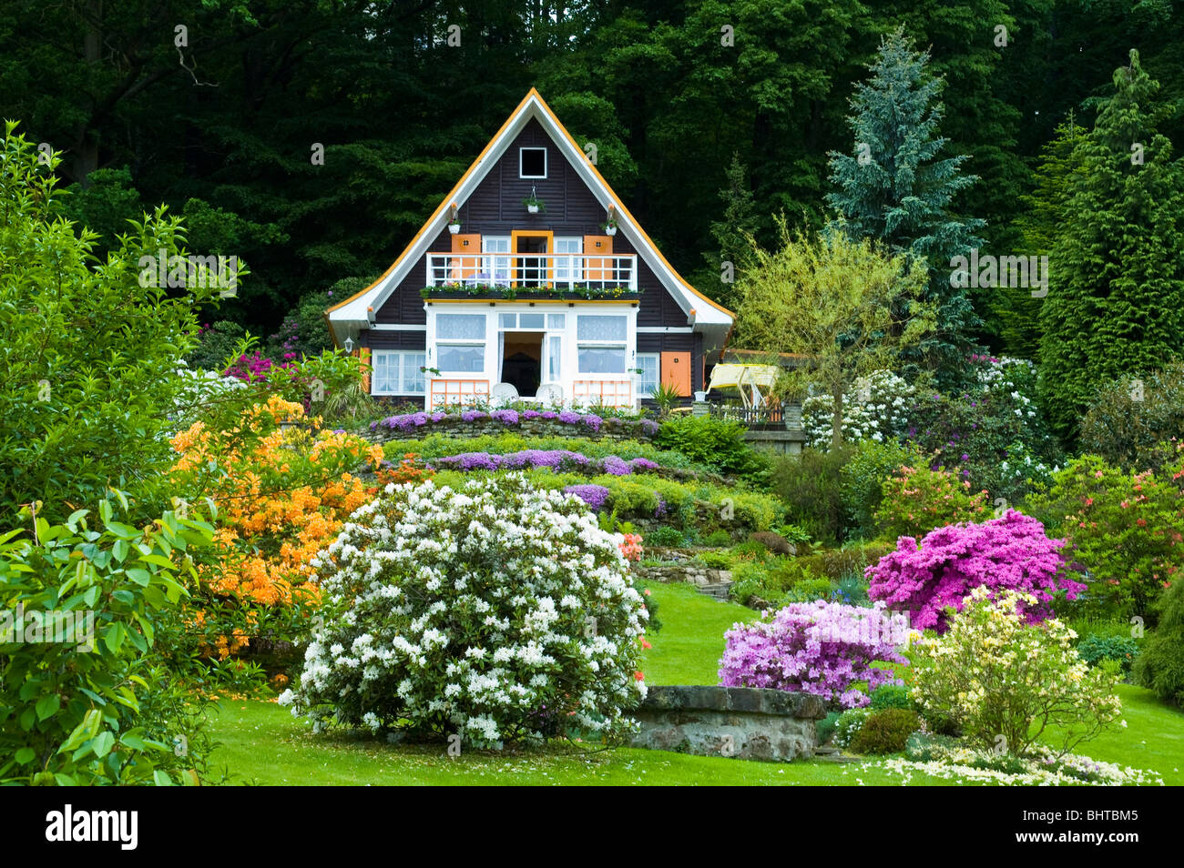 Kurort Rathen, Ferienhaus in Rhododendron Garten, Sächsische Schweiz