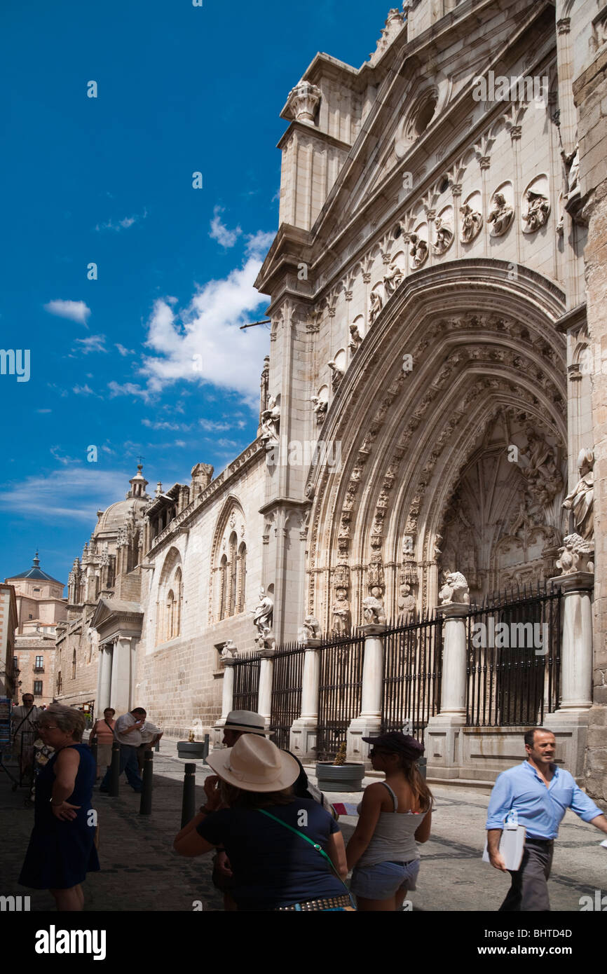 Primas-Kathedrale der Heiligen Maria von Toledo, Puerta del León, Kathedrale Santa Maria, Toledo, Spanien Stockfoto